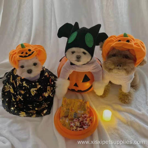 Plush Warm Cute Christmas Pumpkin Halloween Dog Hat